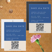 Marseille BLEU Unieke QR code Eenvoudig Bewaar de  Magnetische Uitnodiging