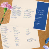 Marseille bleu vouw uw eigen drievoudig programma flyer