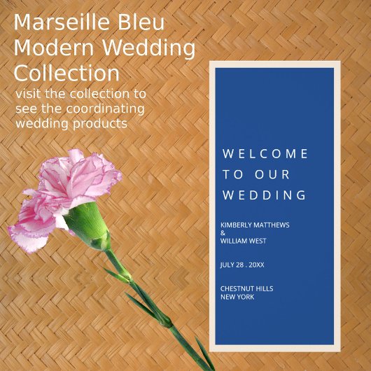 Marseille bleu vouw uw eigen drievoudig programma flyer