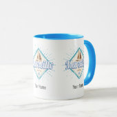 Marseille City France retro zeilschip  Mok (Voorkant rechts)