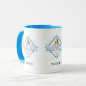 Marseille City France retro zeilschip  Mok (Voorkant links)