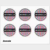 Marseille City Pride Embleem – Franse identiteit Ronde Sticker (Vel)