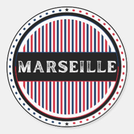 Marseille City Pride Emblem – French Identity Ronde Sticker
