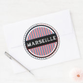 Marseille City Pride Emblem – French Identity Ronde Sticker (Envelop)