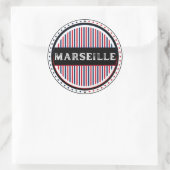 Marseille City Pride Emblem – French Identity Ronde Sticker (Tas)