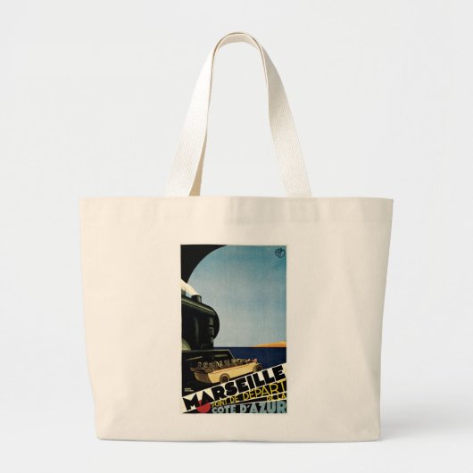 Marseille ~ Cote D'Azur Grote Tote Bag (Voorkant)