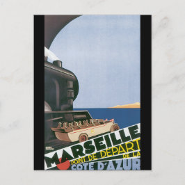 Marseille Cote D'Azur Vintage Travel Poster Briefkaart