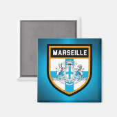Marseille Flag Magneet (Voorkant / Achterkant)