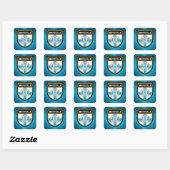 Marseille Flag Vierkante Sticker (Vel)