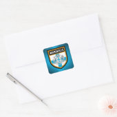 Marseille Flag Vierkante Sticker (Envelop)