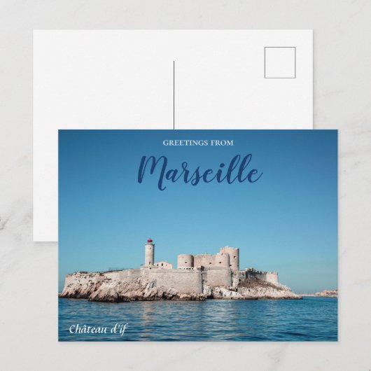 Marseille France Castle Briefkaart (Voorkant / Achterkant)