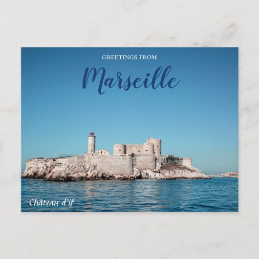 Marseille France Castle Briefkaart (Voorkant)