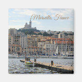 Marseille France Harbour Travel Magnet (Voorkant)