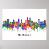 Marseille France Skyline Poster (Voorkant)