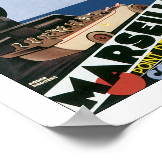  Marseille France Travel Poster Print (Hoek)