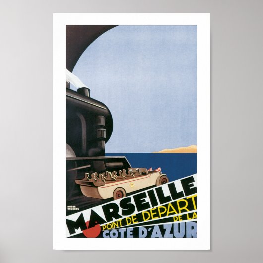  Marseille France Travel Poster Print (Voorkant)