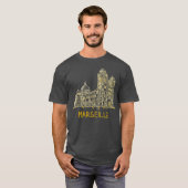 Marseille France Unieke hand-tekende Mannen voor k T-shirt (Voorkant volledig)