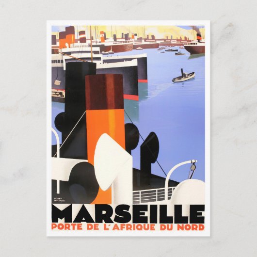 Marseille France vintage Briefkaart (Voorkant)