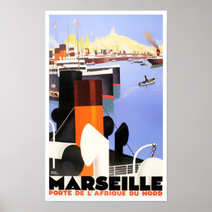 Marseille France vintage Poster