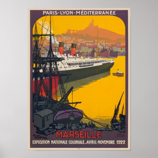 Marseille France Vintage Poster 1922 (Voorkant)
