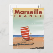Marseille France vintage poster Briefkaart (Voorkant / Achterkant)