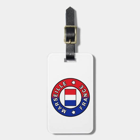 Marseille Frankrijk Bagagelabel (Voorkant verticaal)