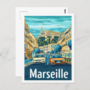 Marseille Frankrijk Beroemde Reisplaats Briefkaart