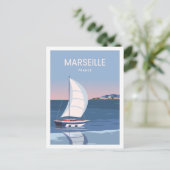 Marseille Frankrijk Beroemde Reisplaats Illustrati Briefkaart (Staand voorkant)