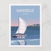Marseille Frankrijk Beroemde Reisplaats Illustrati Briefkaart (Voorkant)