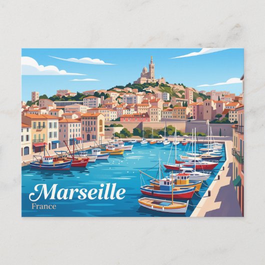 Marseille Frankrijk Briefkaart (Voorkant)