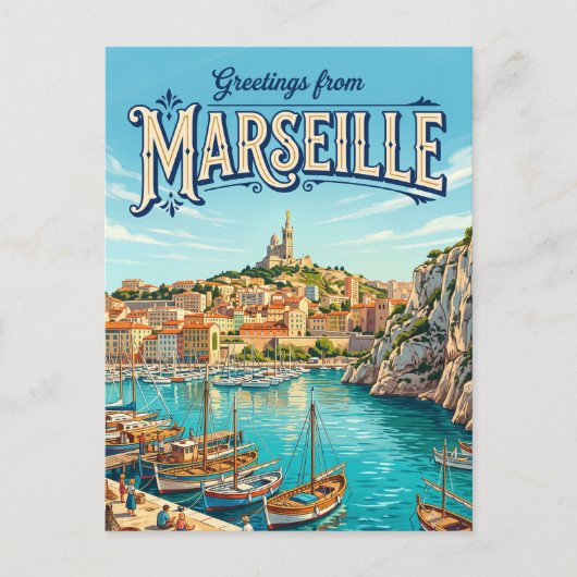 Marseille Frankrijk Briefkaart (Voorkant)