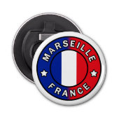 Marseille Frankrijk Button Flesopener (Voorkant)