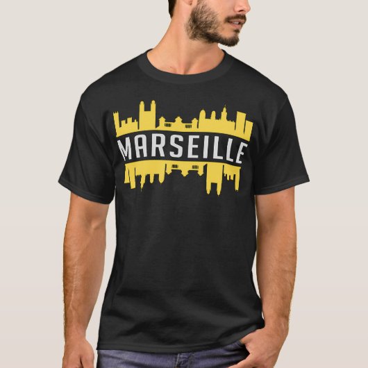 Marseille Frankrijk City Funny Cool Gezegde T-shirt (Voorkant)