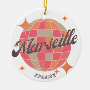 Marseille Frankrijk City mode roze discobal Keramisch Ornament