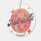Marseille Frankrijk City mode roze discobal Keramisch Ornament (Links)