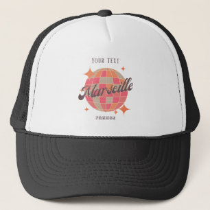 Marseille Frankrijk City mode roze discobal Trucker Pet