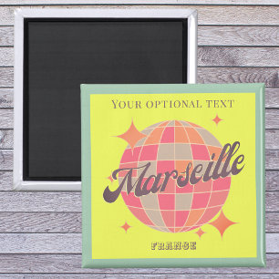 Marseille Frankrijk City mode roze kleurrijk Magneet