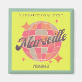 Marseille Frankrijk City mode roze kleurrijk Magneet (Voorkant)