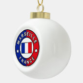 Marseille Frankrijk Keramische Bal Ornament (Rechts)