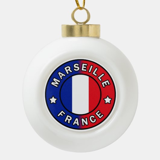 Marseille Frankrijk Keramische Bal Ornament (Voorkant)