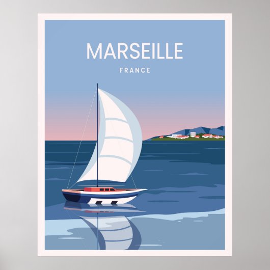 Marseille Frankrijk landschap Poster (Voorkant)