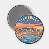Marseille Frankrijk Magneet (Voorkant / Achterkant)