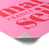 Marseille Frankrijk modern roze stad Poster (Hoek)
