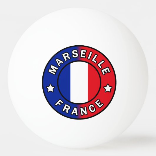 Marseille Frankrijk Pingpongbal (Voorkant)