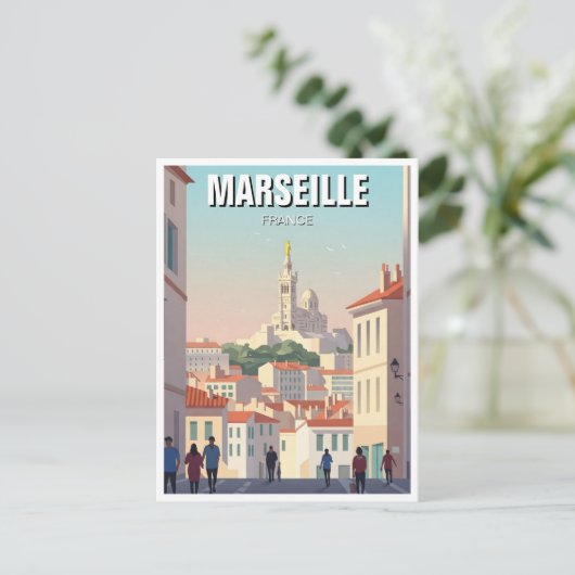 Marseille Frankrijk Reizen Briefkaart (Staand voorkant)