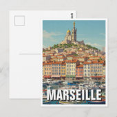 Marseille Frankrijk Reizen Briefkaart (Voorkant / Achterkant)