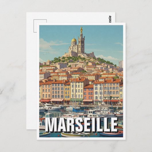 Marseille Frankrijk Reizen Briefkaart (Voorkant / Achterkant)