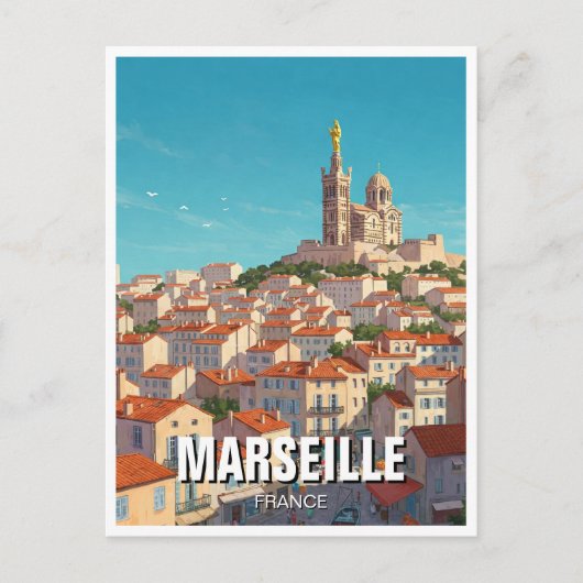 Marseille Frankrijk Reizen Briefkaart (Voorkant)