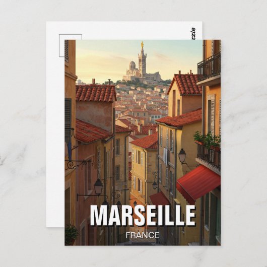 Marseille Frankrijk Reizen Briefkaart (Voorkant / Achterkant)