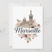 Marseille Frankrijk Reizen Feestdagenkaart (Voorkant)